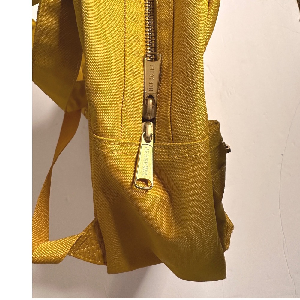 HERSCHEL Mini Nova Backpack Mustard Yellow Canvas Small Daypack Bag - Picture 4 of 8